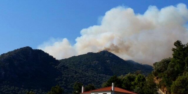 Υπό έλεγχο η φωτιά στην Αγ. Μαρίνα Μυτιλήνης