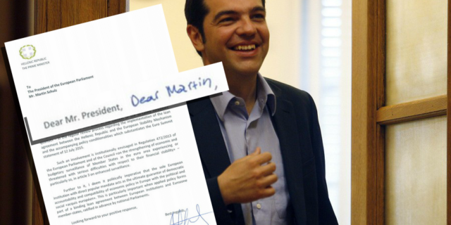 “Αγαπητέ Μάρτιν…”. Επιστολή Τσίπρα σε Σουλτς για συμμετοχή του ευρωκοινοβουλίου στην αξιολόγηση του μνημονίου
