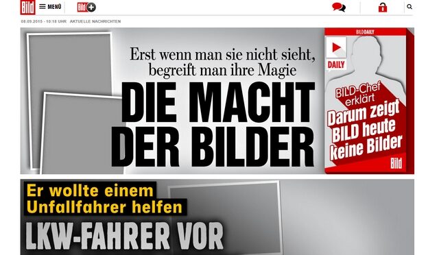 Bild: Η ‘βασίλισσα’ του κίτρινου Τύπου και της πρόκλησης, κυκλοφορεί χωρίς καμία φωτογραφία