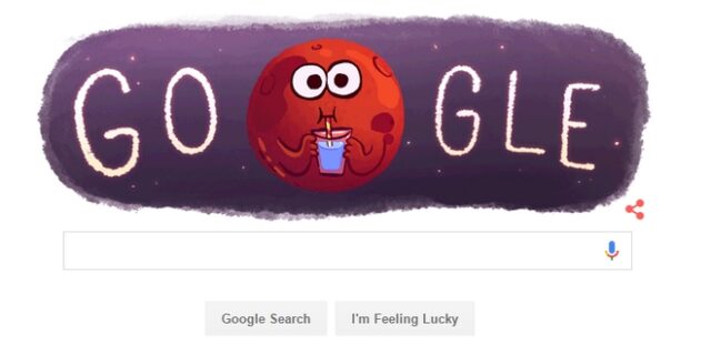 Η ανακάλυψη της NASA στο Google Doodle: Ο Άρης πίνει νερό στην υγειά μας