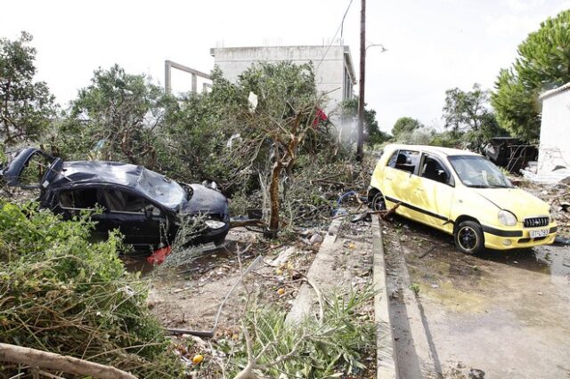 Σε κατάσταση έκτακτης ανάγκης η Σκάλα από τον ανεμοστρόβιλο