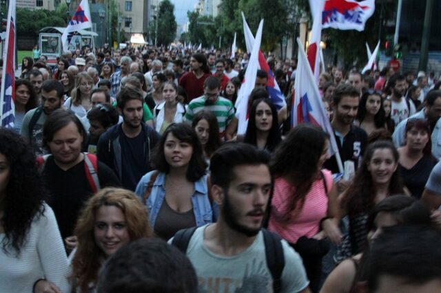 Συγκέντρωση και πορεία αλληλεγγύης του ΠΑΜΕ για τους πρόσφυγες