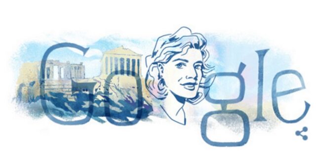 To google doodle είναι αφιερωμένο στην 95η επέτειο από τη γέννηση της Μελίνας Μερκούρη