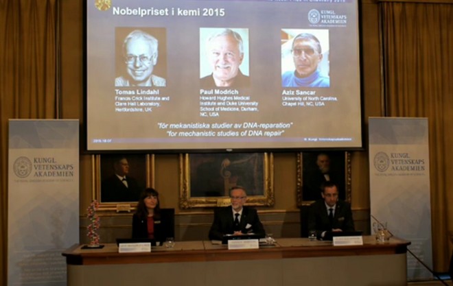 Νόμπελ Χημείας 2015 στους Λίνταλ, Μόντριτς και Σανκάρ