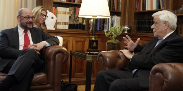 Παυλόπουλος: Να διορθωθούν λάθη που δεν οφείλονται στην Ελλάδα. Σουλτς: Δεν υπάρχει πια το Grexit