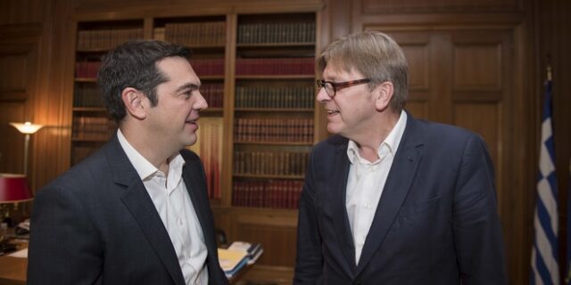 Με Τσίπρα, Θεοδωράκη και… Λεβέντη, που μίλησε για οικουμενική κυβέρνηση αρχές του 2016, συναντήθηκε ο Φερχοφσταντ