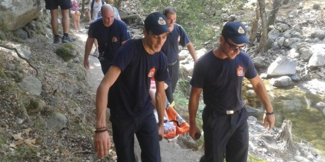 Διάσωση νεαρής στο Φαράγγι του Φονιά στη Σαμοθράκη