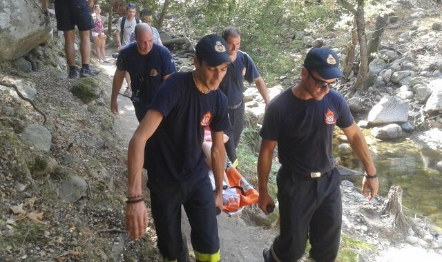 Διάσωση νεαρής στο Φαράγγι του Φονιά στη Σαμοθράκη