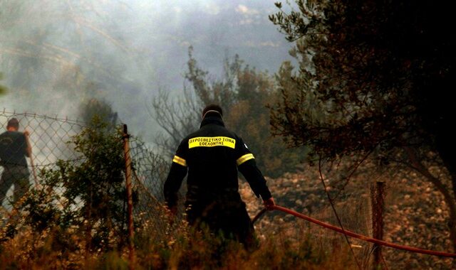 Σε ύφεση η φωτιά στην Σάμο