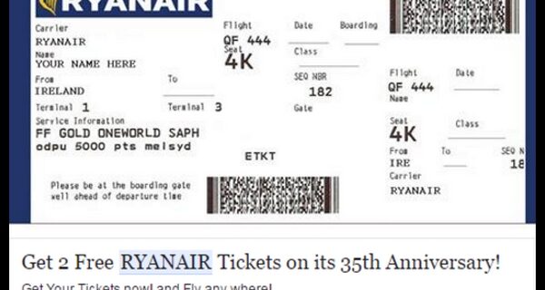 Απάτη με εισιτήρια της Ryanair