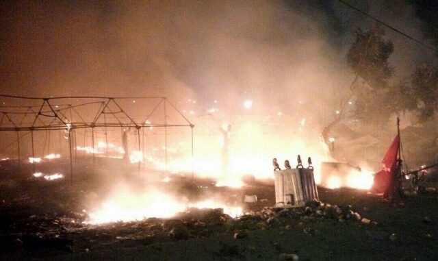 Ολοκληρωτική η καταστροφή στο hot spot της Μόριας