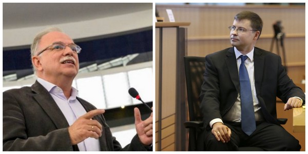 Παπαδημούλης σε Ντομπρόβσκις: Μην παρασύρεστε από τους εκφοβισμούς του Σόιμπλε