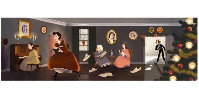 184η επέτειος από τη γέννηση της Louisa May Alcott στο Doodle της Google