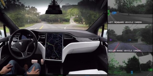 Δες το εκπληκτικό βίντεο μέσα από ένα Tesla που οδηγεί μόνο του