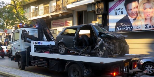 Φωτογραφίες: Άμορφη μάζα σιδερικών στο τροχαίο της Συγγρού