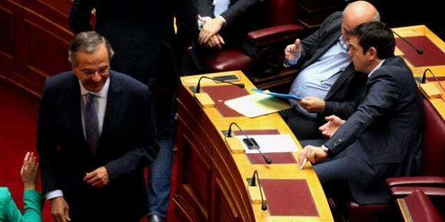 Φύγε εσύ (Σαμαράς), έλα εσύ (Τσίπρας)