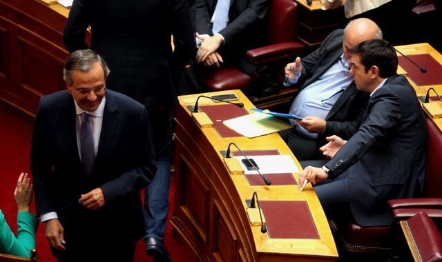 Φύγε εσύ (Σαμαράς), έλα εσύ (Τσίπρας)