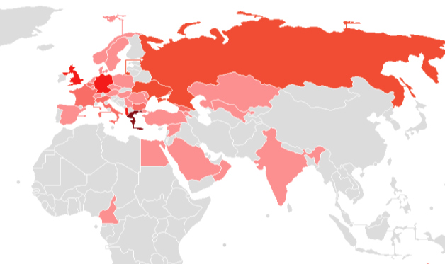 Χάρτης: Πόσοι (και πού) είναι οι Έλληνες του εξωτερικού