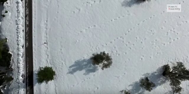 Η μαγεία του χιονιά ‘Αριάδνη’ με ένα drone