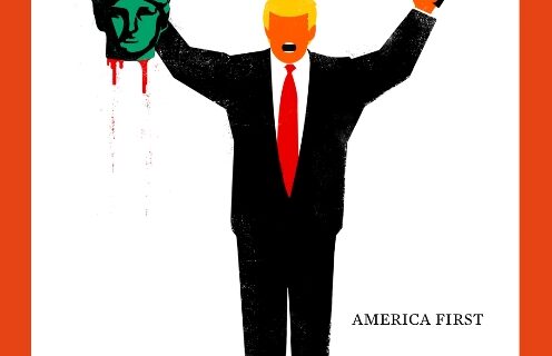 Γερμανία: Η εικόνα του αιμοσταγούς Τραμπ στο Spiegel βλάπτει τη δημοσιογραφία, όχι τον ίδιο