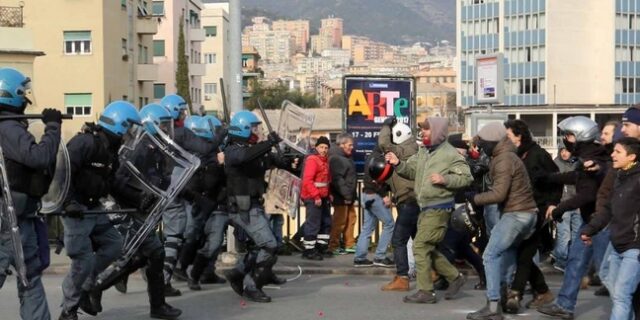 Ιταλία: Συγκρούσεις αστυνομίας – διαδηλωτών κατά της συνάντησης ακροδεξιών κομμάτων