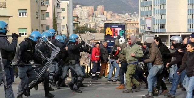 Ιταλία: Συγκρούσεις αστυνομίας – διαδηλωτών κατά της συνάντησης ακροδεξιών κομμάτων