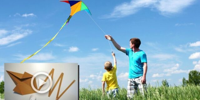 Πώς θα φτιάξεις ένα χαρταετό σε 2′ λεπτά, μόνο με κλωστή και χαρτί