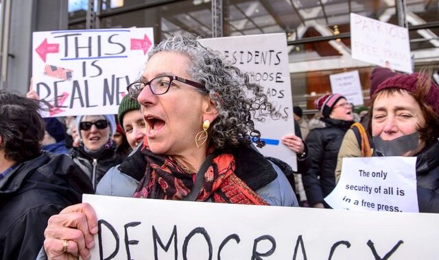 Νέα Υόρκη: Διαδήλωση υπέρ του Τύπου μπροστά στα γραφεία των New York Times