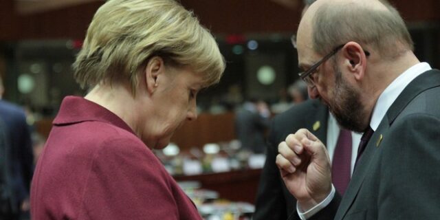 Ο Σουλτς εκτοξεύει το SPD. Πέφτουν  τα ποσοστά της Μέρκελ