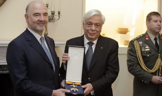 Μοσκοβισί σε Παυλόπουλο: Αδιανόητο να φανταστούμε την Ελλάδα εκτός Ευρωζώνης