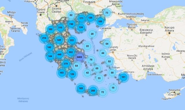 Ο χάρτης της ηλεκτρομαγνητικής ακτινοβολίας στην Ελλάδα
