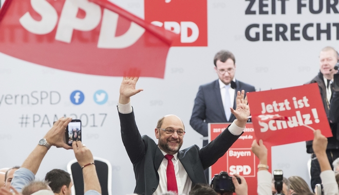 Θρίαμβος Σουλτς: Εξελέγη πρόεδρος του SPD με ποσοστό 100%