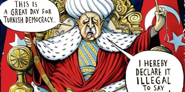 Ο σουλτάνος Ερντογάν απολαμβάνει μια ‘μεγάλη μέρα για τη Δημοκρατία’