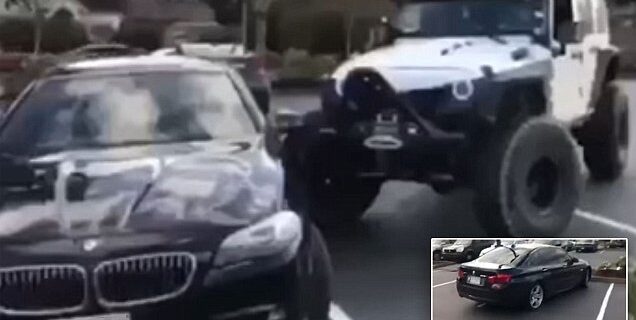 Βίντεο: Τράβα στη θέση σου! Η οργή οδηγού τζιπ εναντίον διπλοπλοπαρκαρισμένης BMW