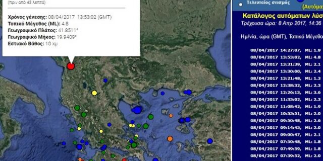 Σεισμός σημειώθηκε στην Αλβανία