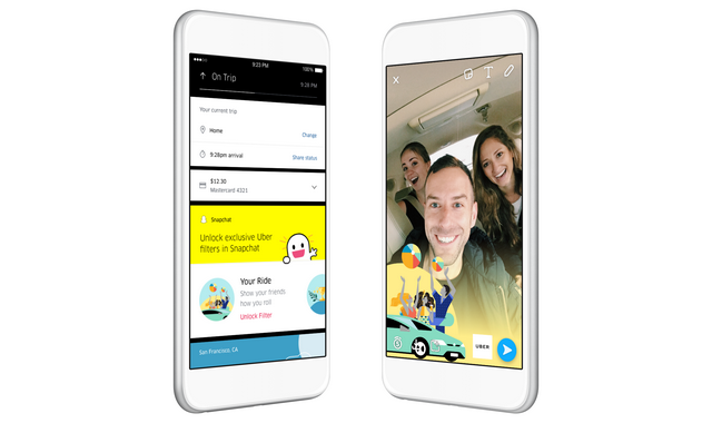 Snap φίλτρα, ειδικά για σένα, όταν μετακινείσαι με Uber