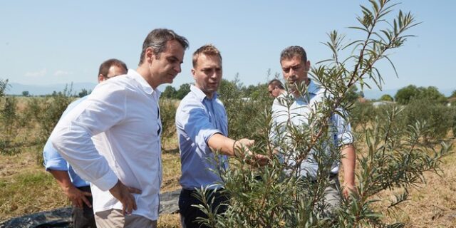 Superfood και μέλι για τον Κ. Μητσοτάκη στη Θεσσαλία