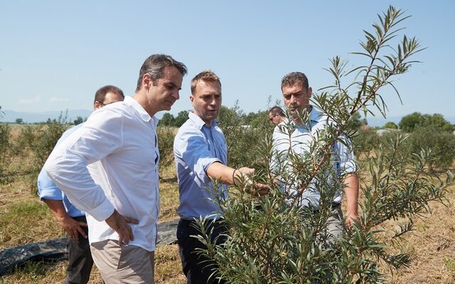 Superfood και μέλι για τον Κ. Μητσοτάκη στη Θεσσαλία
