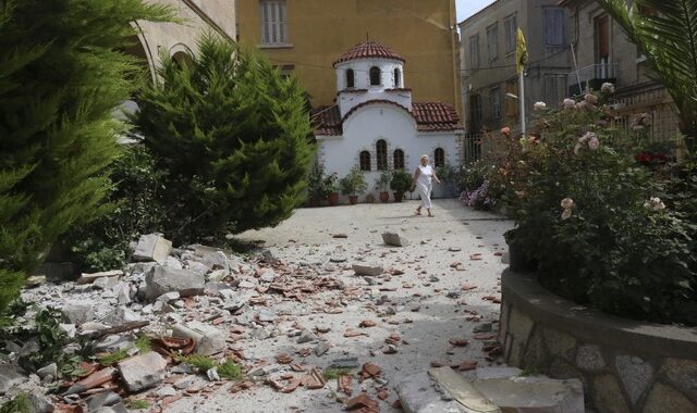 Σεισμός στη Λέσβο: Εκκενώθηκε η Βρίσα. Μία νεκρή,15 τραυματίες