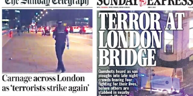 Επίθεση στο Λονδίνο: Τα πρωτοσέλιδα του βρετανικού Τύπου