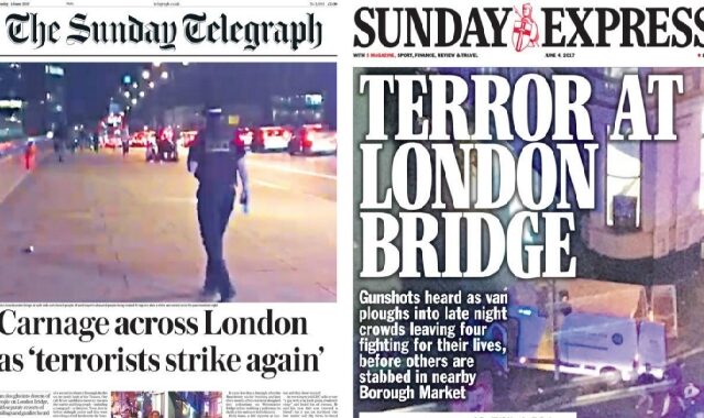 Επίθεση στο Λονδίνο: Τα πρωτοσέλιδα του βρετανικού Τύπου