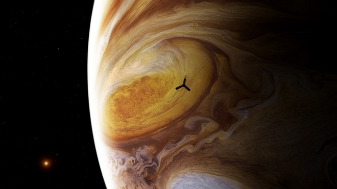 Εντυπωσιακά καρέ: Ο Juno πάνω από το ‘κόκκινο μάτι’ του Δία