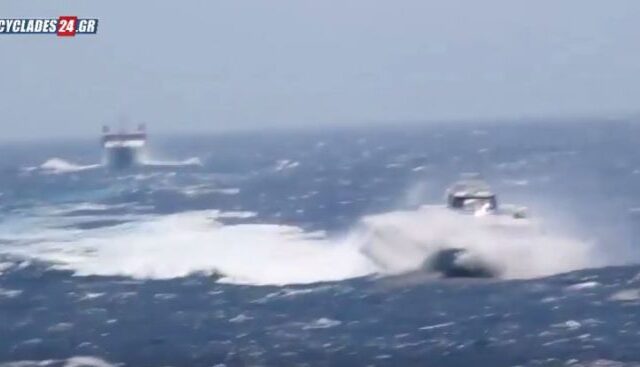Βίντεο: Sea Jet 2 και Aqua Spirit έδωσαν ‘μάχη’ με τα κύματα