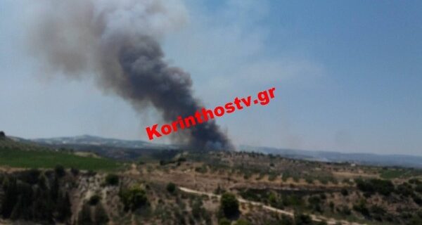 Σε εξέλιξη νέα φωτιά στο Ζευγολατιό Κορινθίας