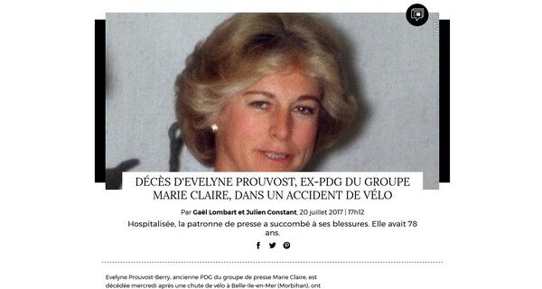 Πέθανε η ιδρύτρια του Marie Claire, Evelyne Prouvost