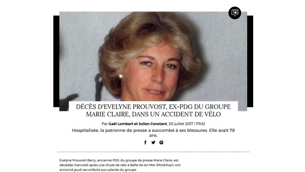 Πέθανε η ιδρύτρια του Marie Claire, Evelyne Prouvost