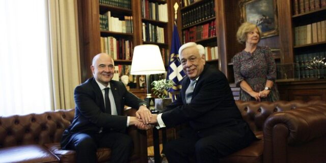 Μοσκοβισί σε Παυλόπουλο: ‘Θέλουμε η Ελλάδα να επιστρέψει στην κανονικότητα. Μπορείτε να υπολογίζετε σε εμάς’