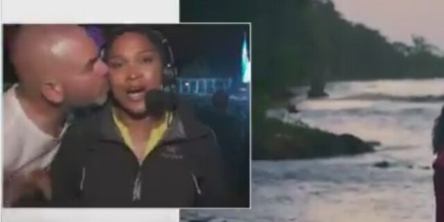 Βίντεο: Όρμηξε και φίλησε ρεπόρτερ στον αέρα