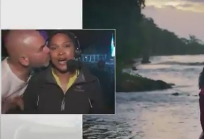 Βίντεο: Όρμηξε και φίλησε ρεπόρτερ στον αέρα