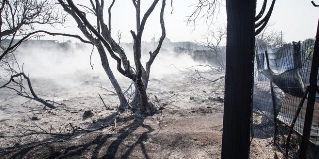Υπό μερικό έλεγχο η φωτιά στην Πρέβεζα